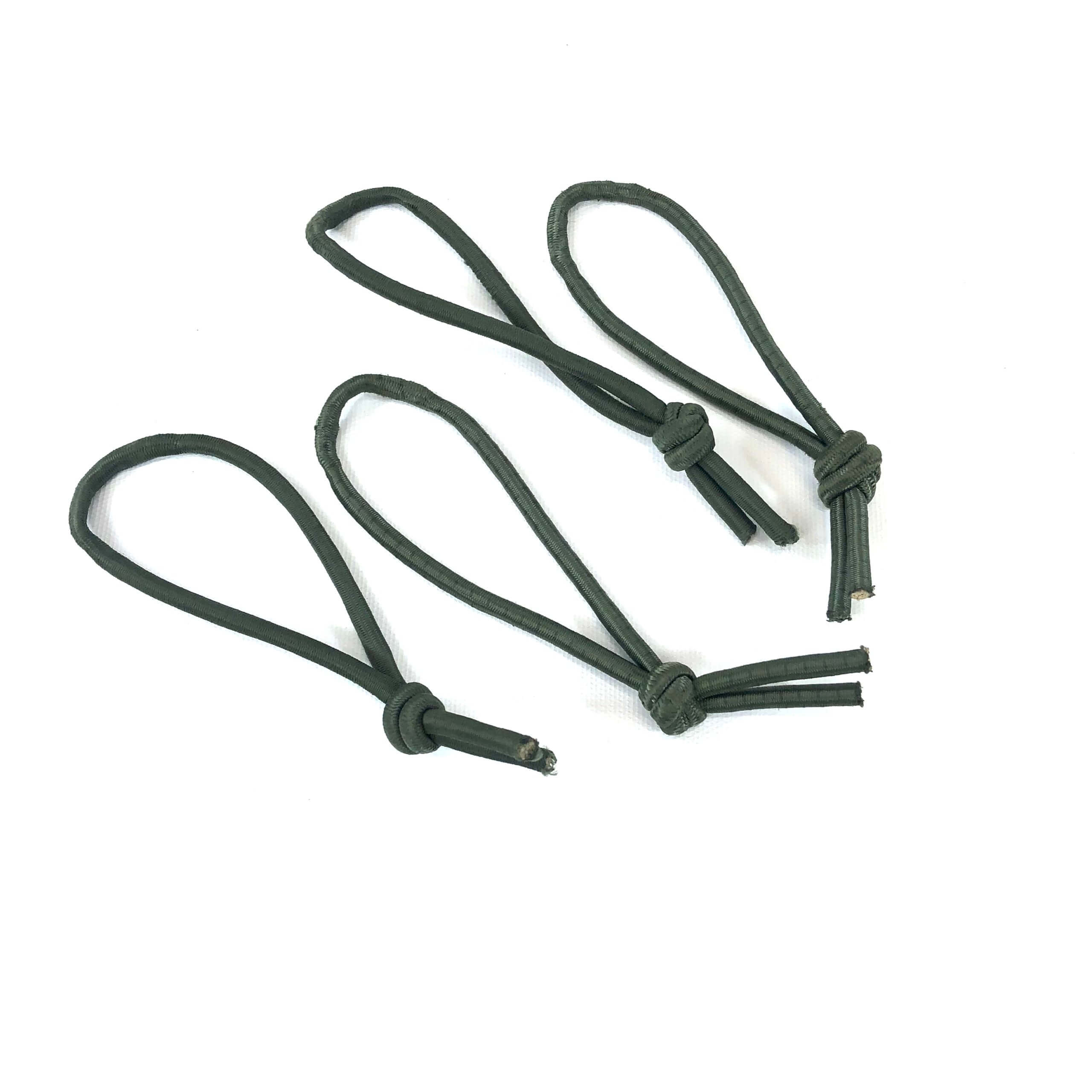 6mm x 40cm LONG NATO GREEN BUNGEE CORDS MILITARY ARMY BASHA STRAPS PACK OF 10 