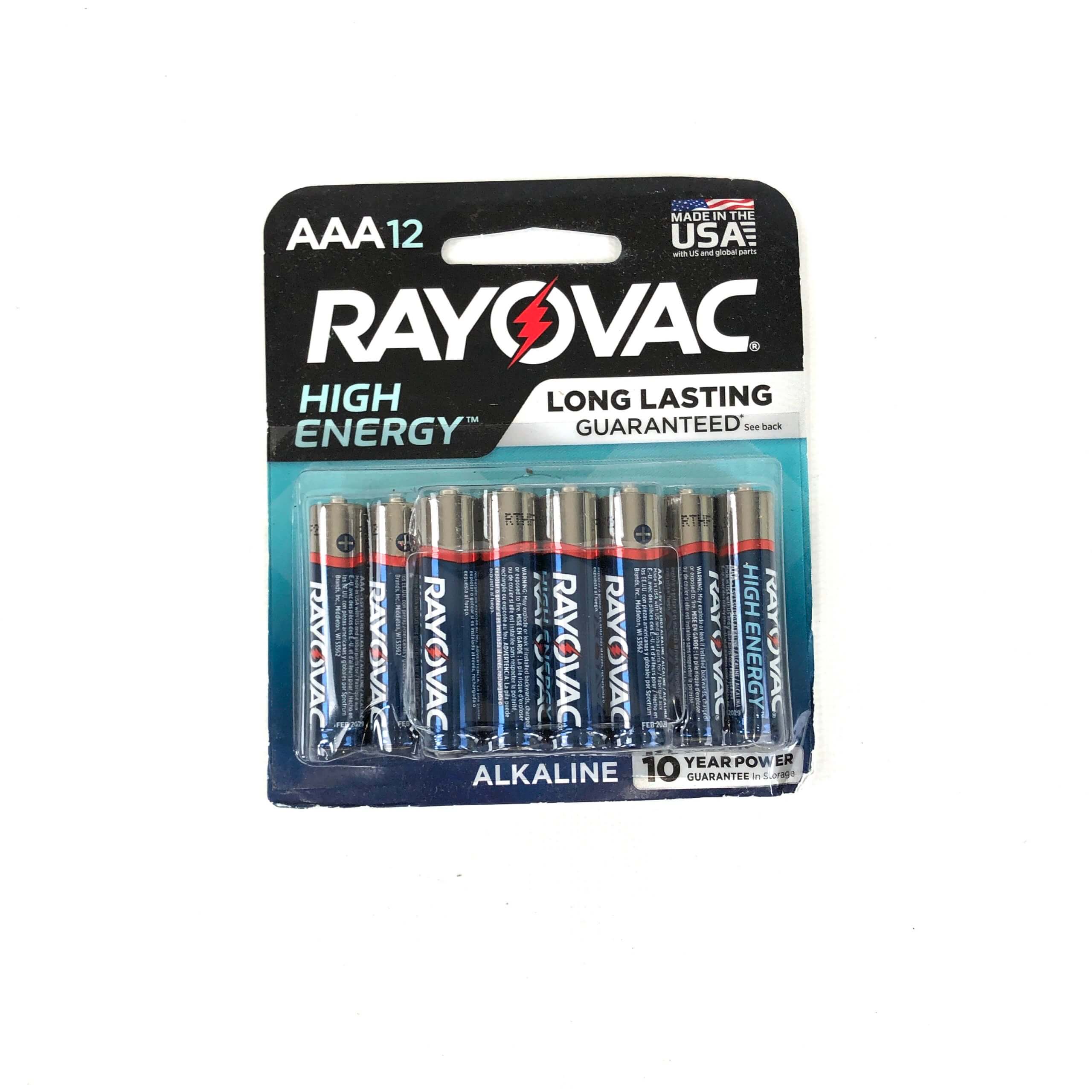 Rayovac High Energy AAA Batteries, 12 Pack