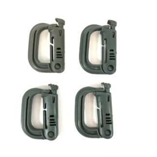USGI 1 Inch Grimloc D Ring, 4 Pack