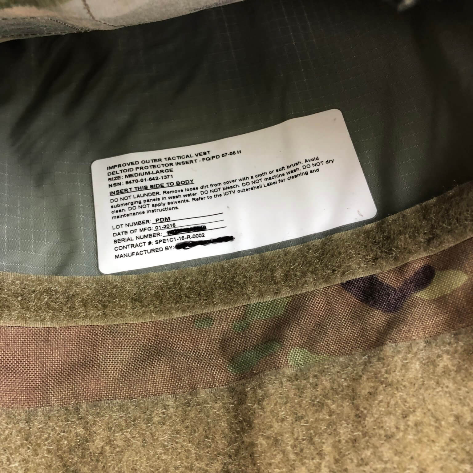 USGI IOTV Deltoid Protector, Multicam [Genuine Issue]