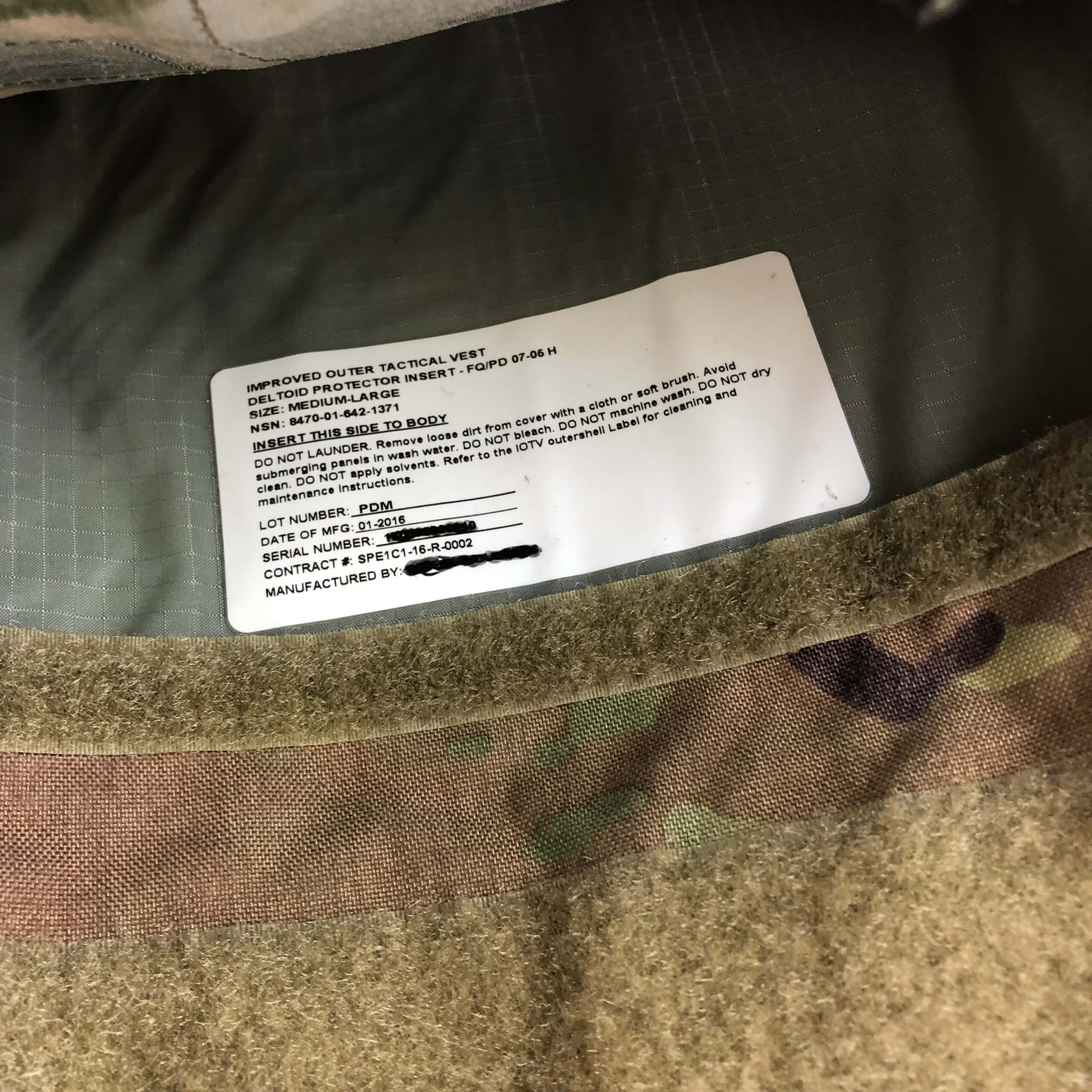 USGI IOTV Deltoid Protector, Multicam [Genuine Issue]