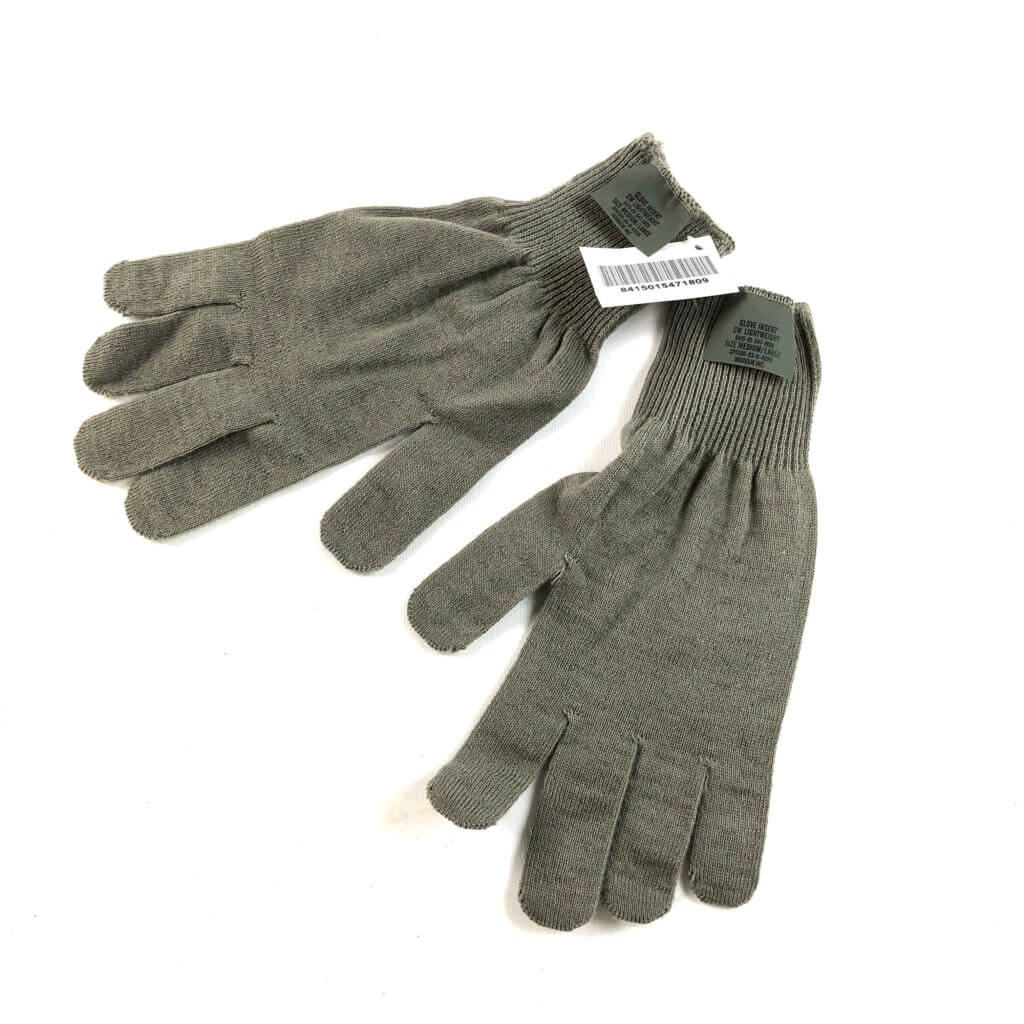 Asst Sizes New Foliage Green Cold Weather Wool Army Glove Inserts 