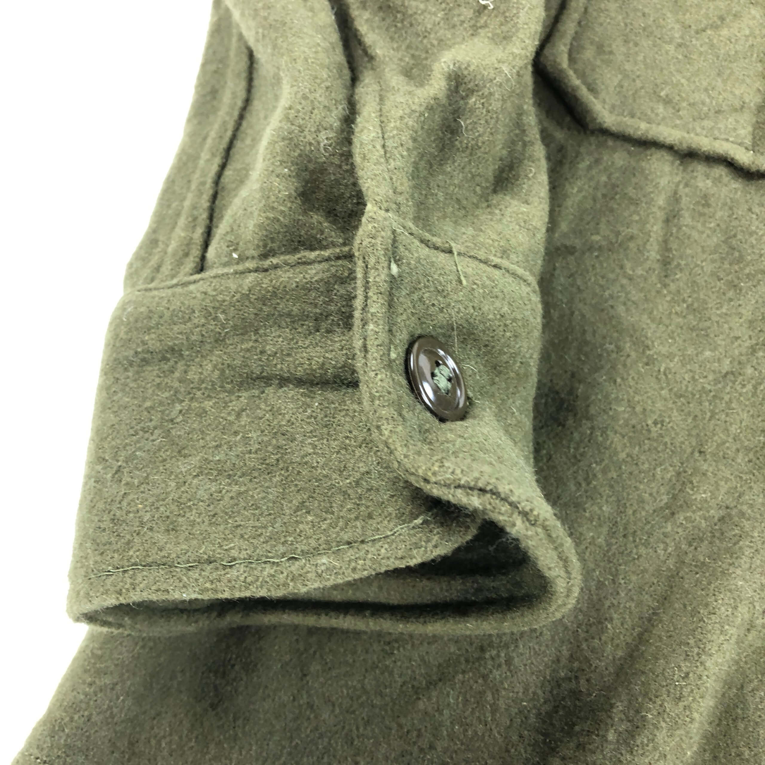 New NOS US Military Army Wool Field Shirt Cold Weather OG-108 OD Green Small