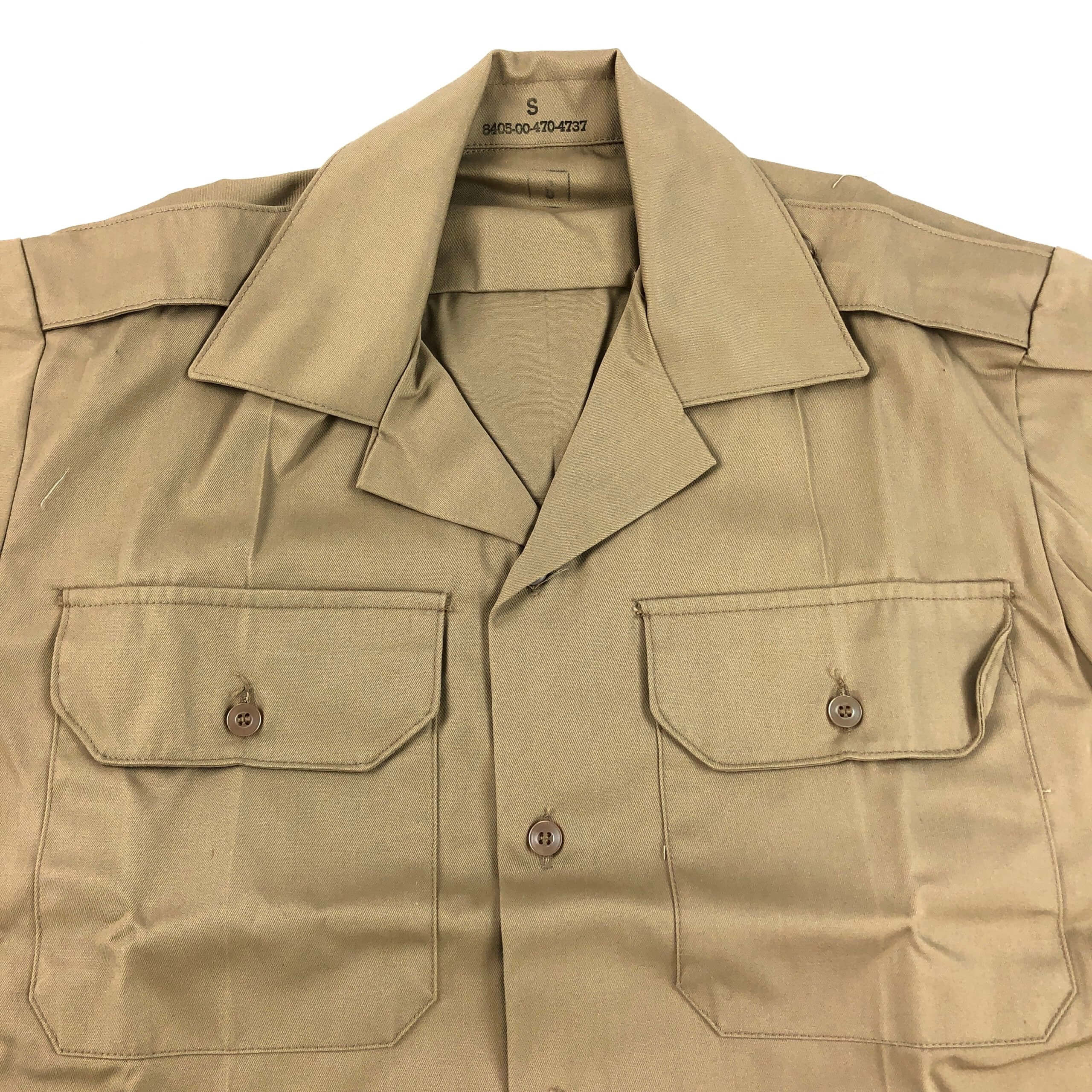 US Army Class B Short Sleeve Shirt, Tan 445 [Genuine Issue]
