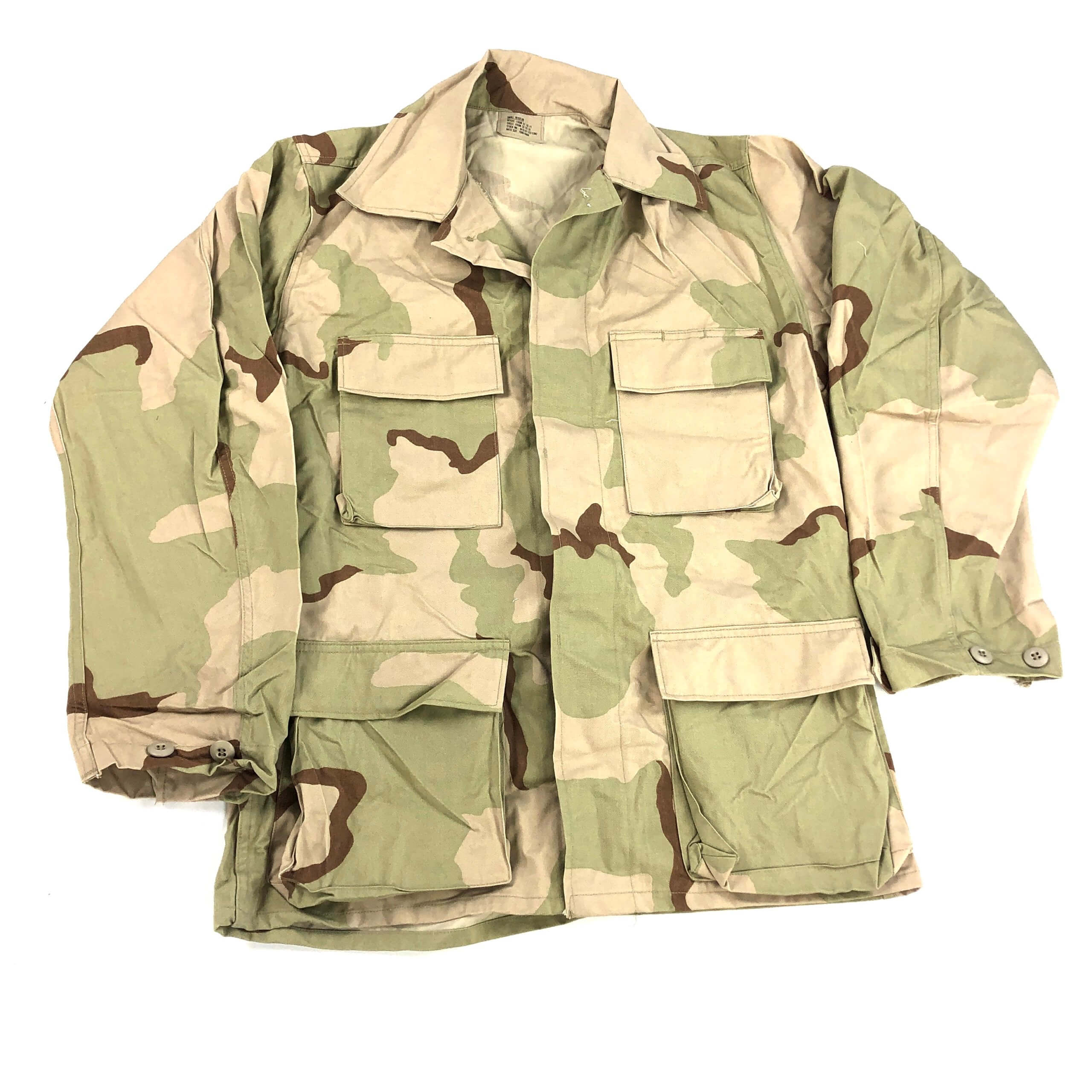 Size Large/Long US Army 3-Color Desert Camouflage Uniform BDU Coat or Shirt 