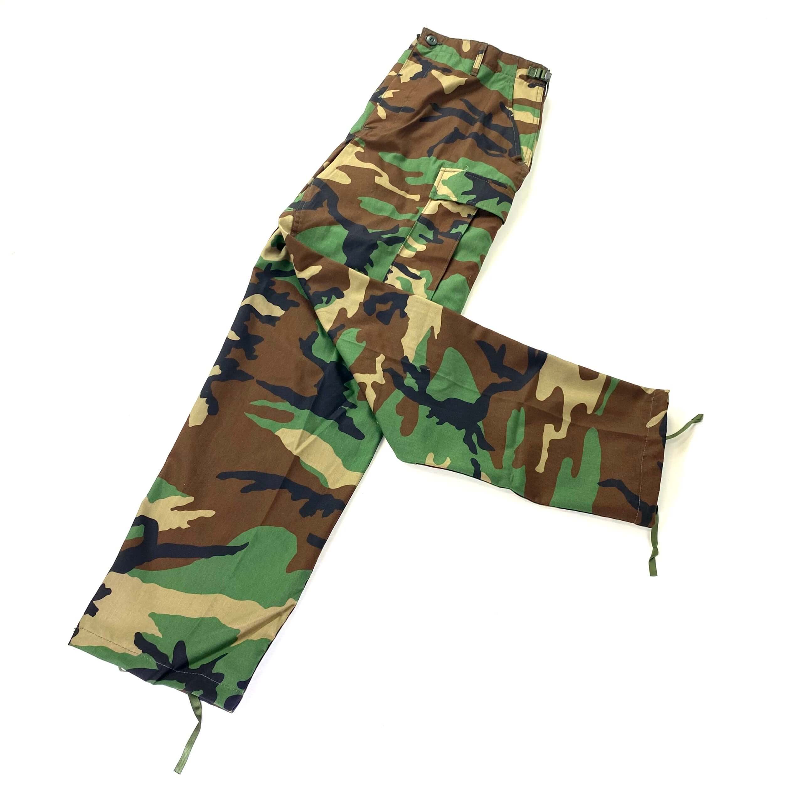 Woodland Camouflage - Military BDU Capri Pants - Cotton Ripstop