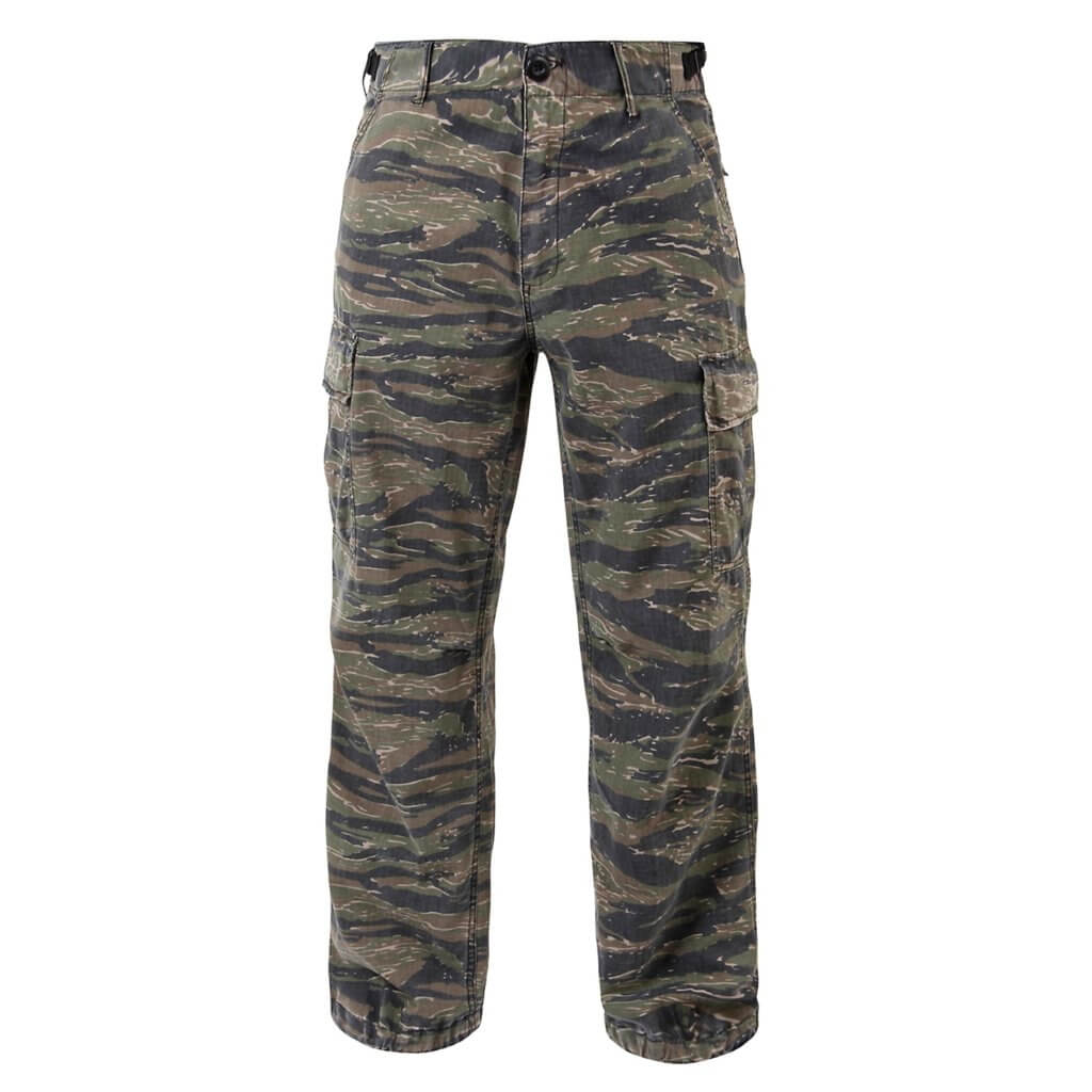 Rothco Vintage Vietnam Rip-Stop Fatigue Pants, Tiger Stripe Camo