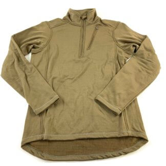 Beyond Clothing Grid pullover 　LV2 Beyond 1/4 Zip Level 2 Grid Fleece Top with Chest Pocket, Coyote Brown