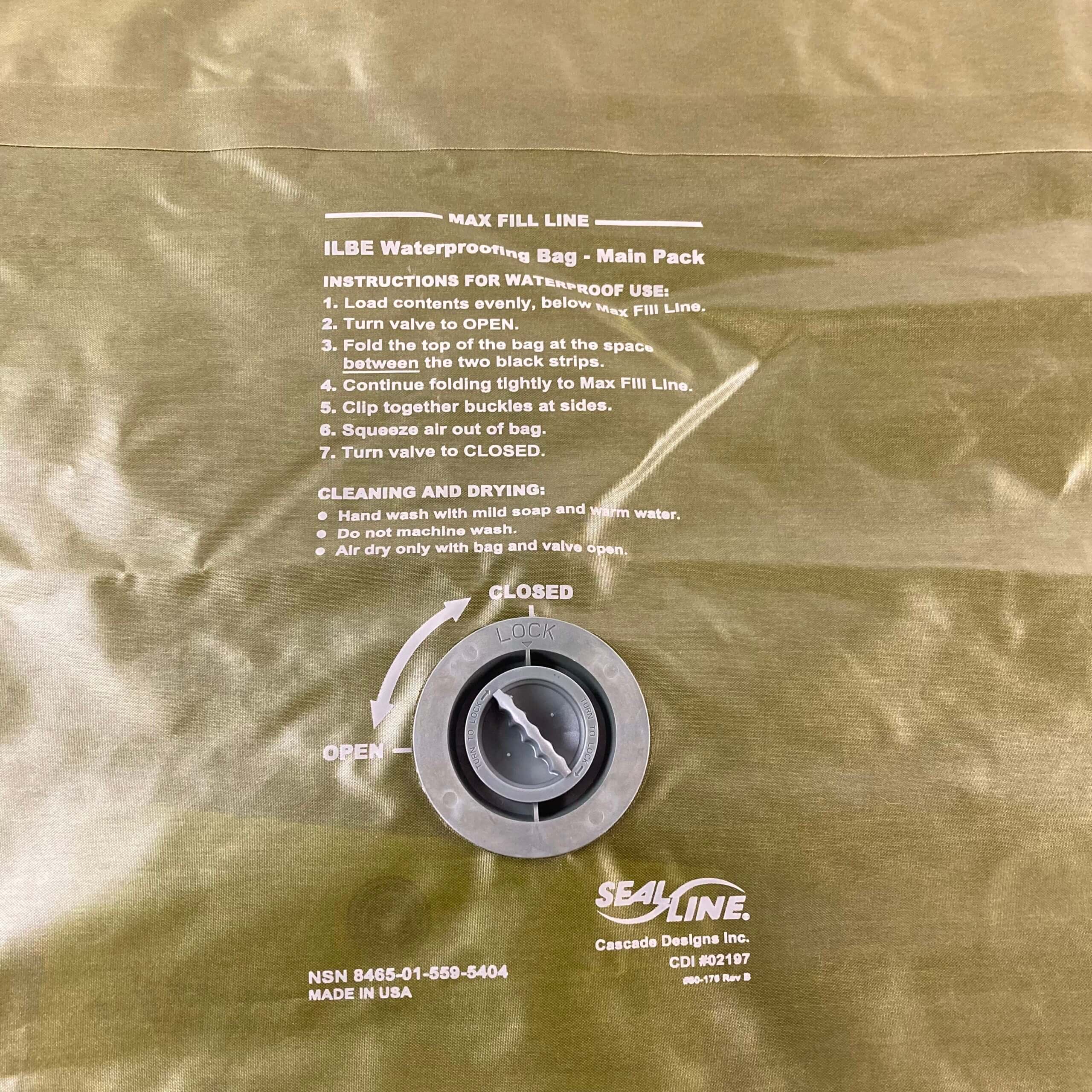 USMC ILBE Main Pack Waterproof Liner Bag Venture Surplus