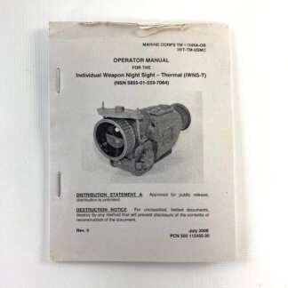 Individual Thermal Weapon Night Sight Operator Manual, IWNS-T