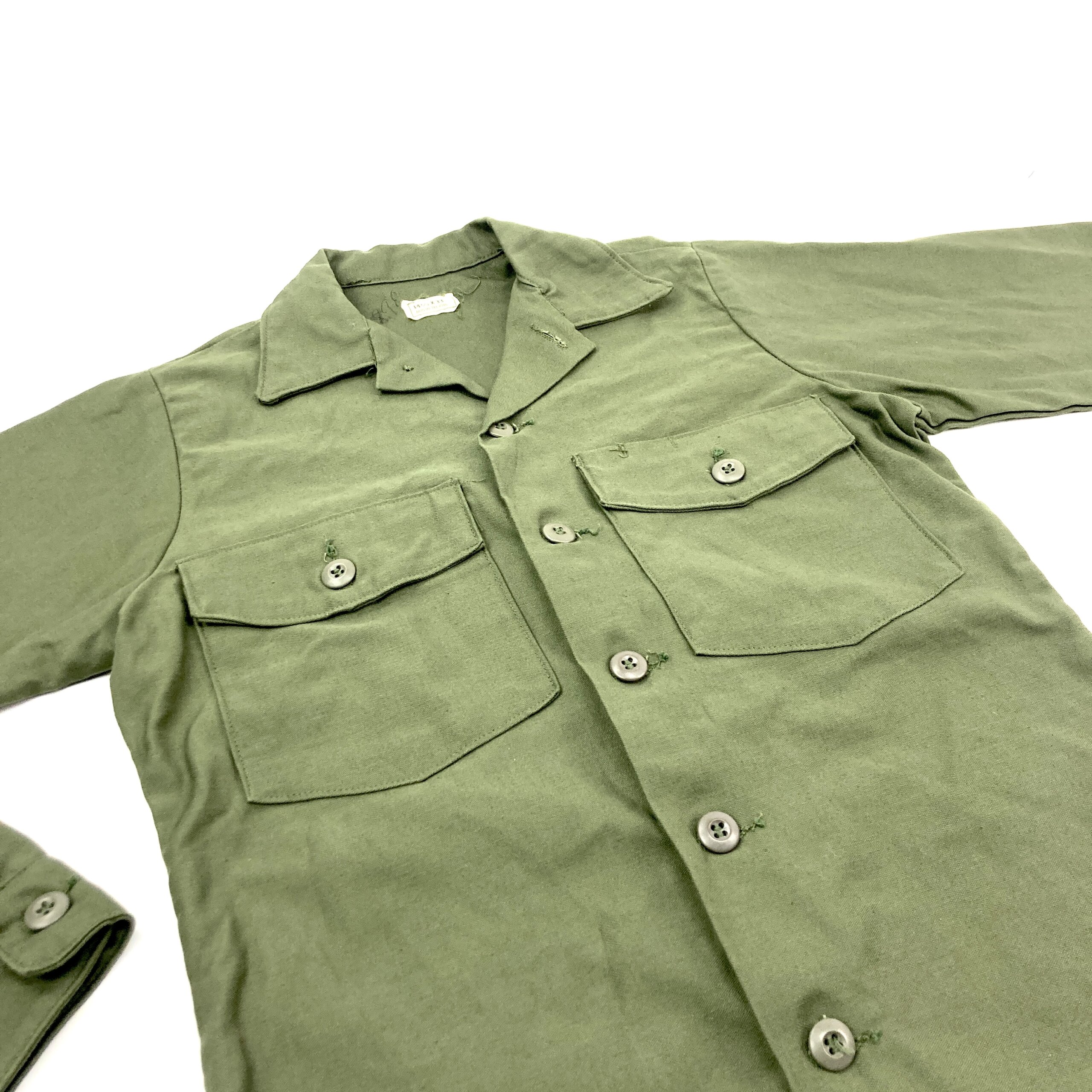 USGI Cotton Sateen Utility Shirt, OG 107 - Venture Surplus