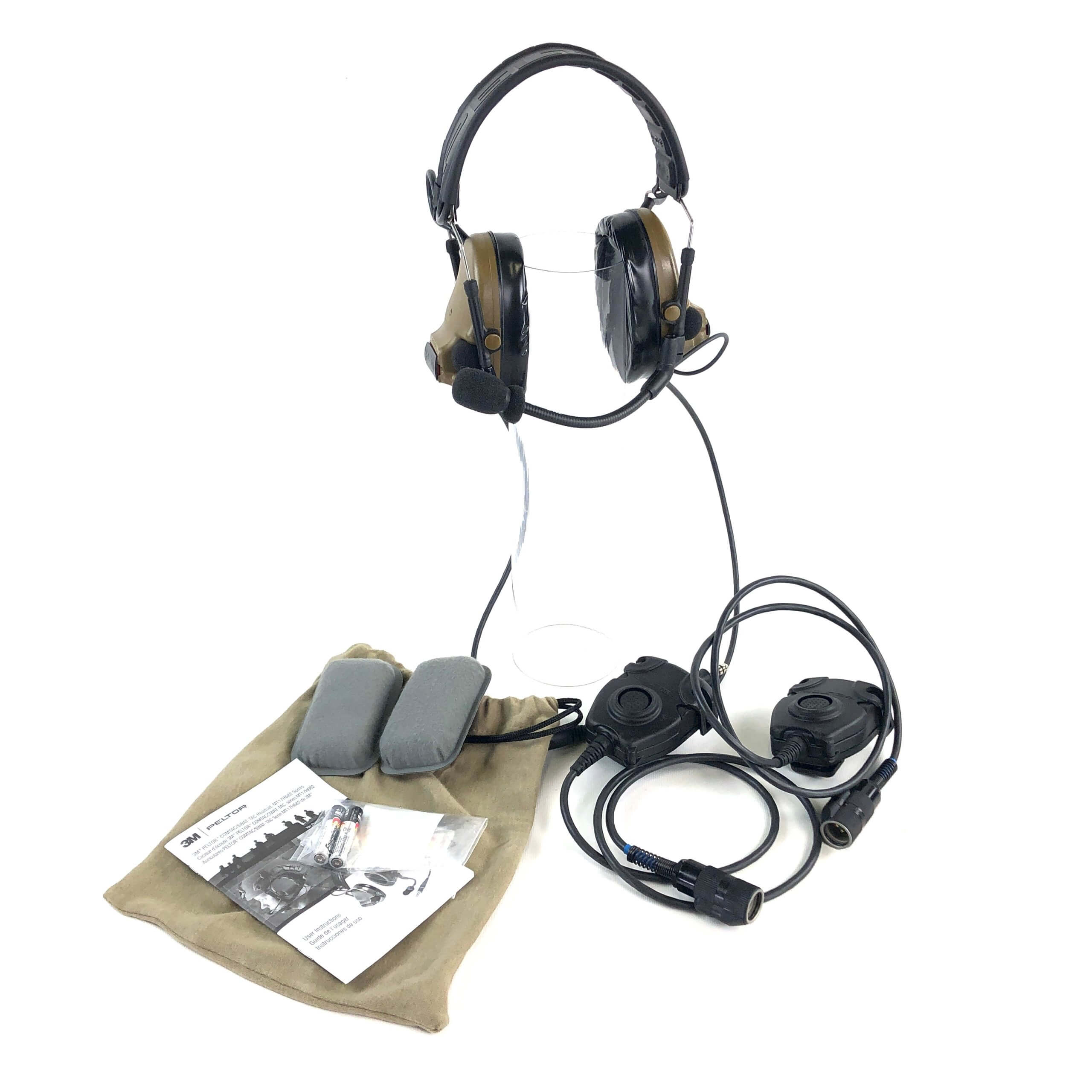 3M Peltor 88079 Comtac ACH Kit, Dual Comm, Coyote - Venture Surplus