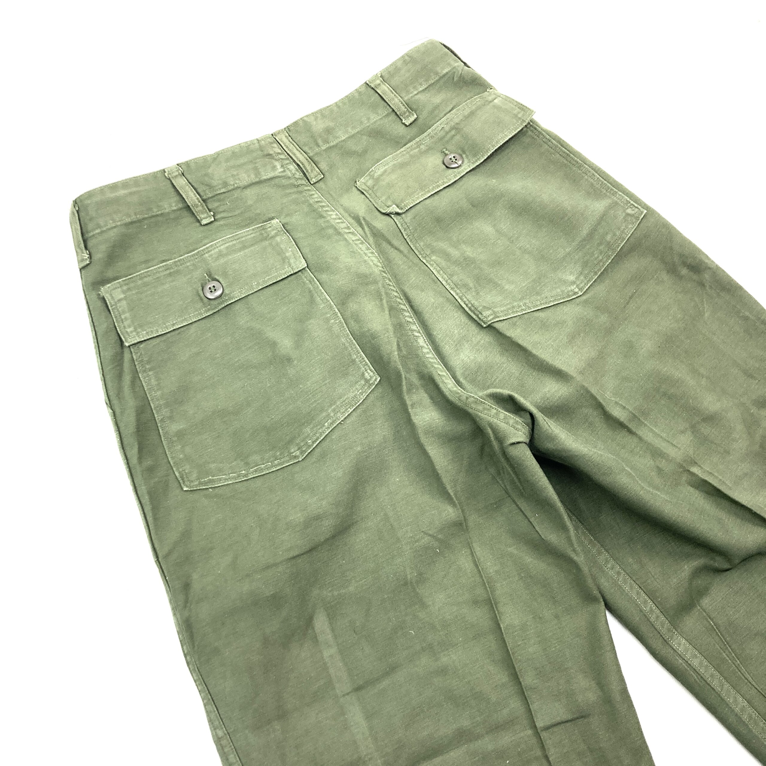 パンツ DEADSTOCK UTILITY TROUSERS OG-107 1960s USGI Vintage Cotton Sateen Utility Pants, OG 107 - Venture Surplus