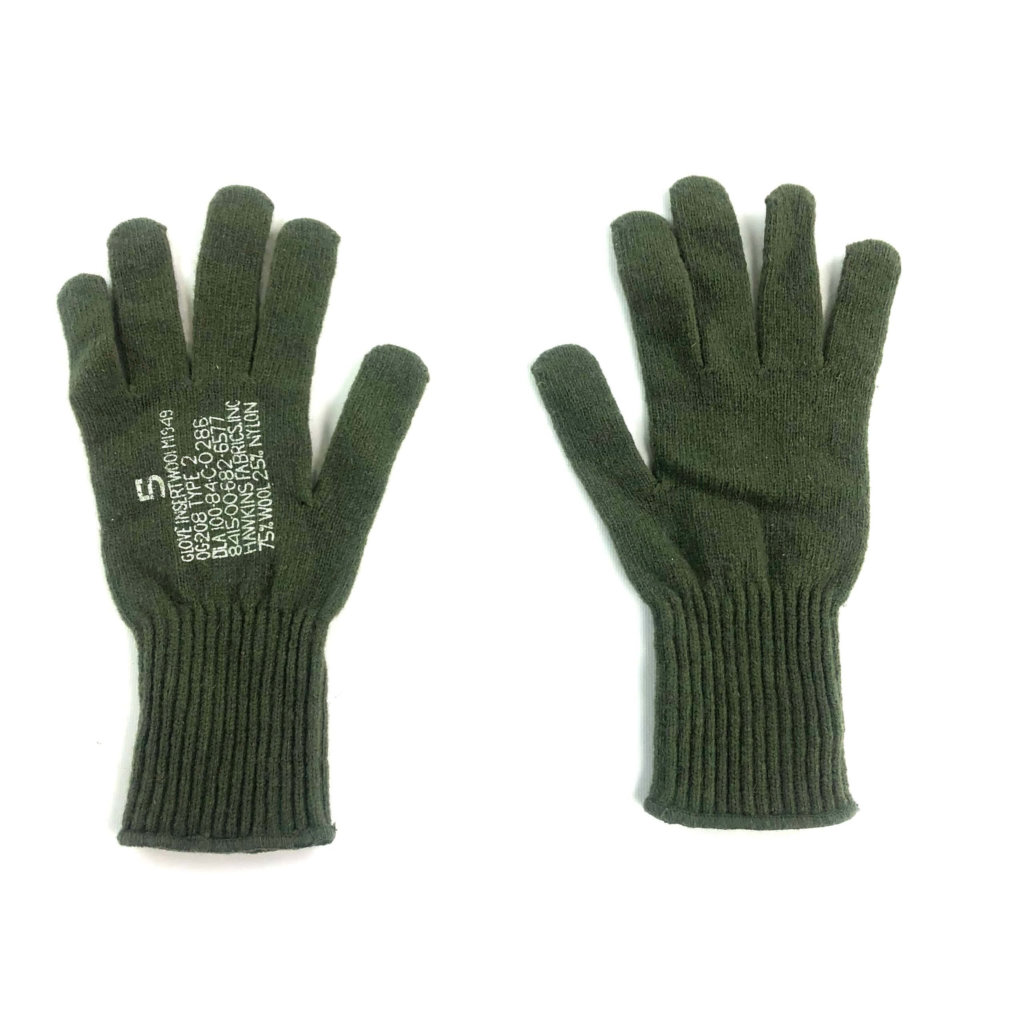 USGI Wool Glove Liners, OD Green Venture Surplus