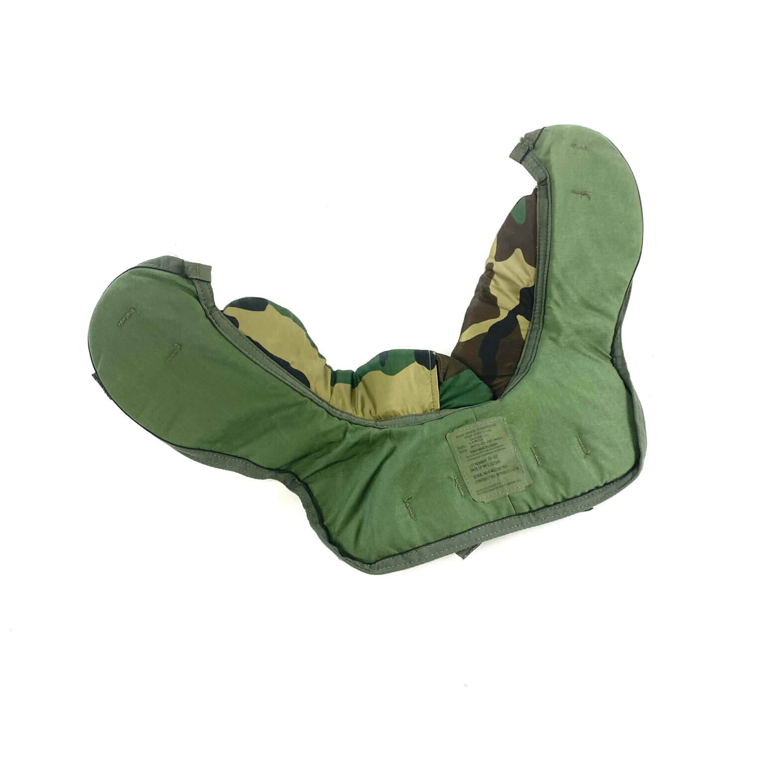 US Army Interceptor Body Armor Yoke and Collar Back Assembly, Woodland