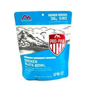Mountain House Pro-Pak Meal, Chicken Fajita Bowl, GF