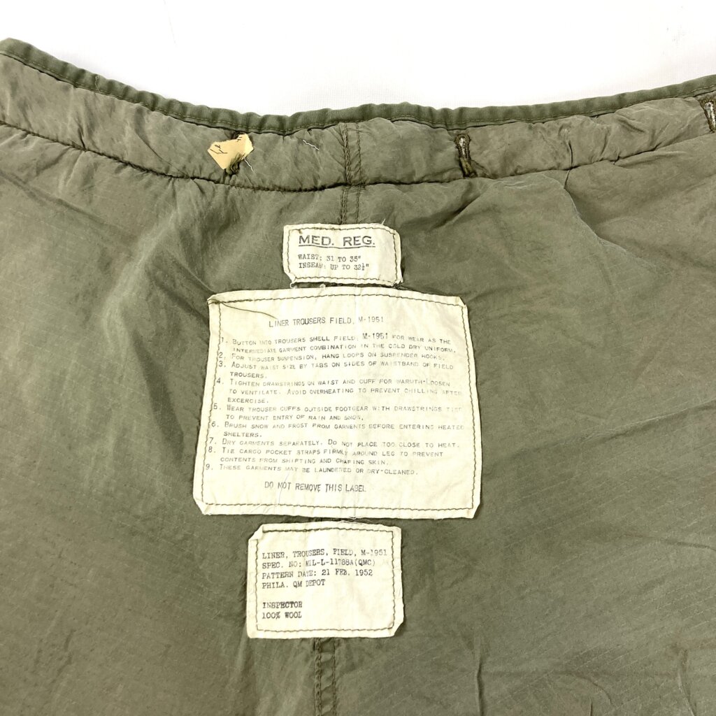USGI, Field Trousers, M1951 with Liners Venture Surplus