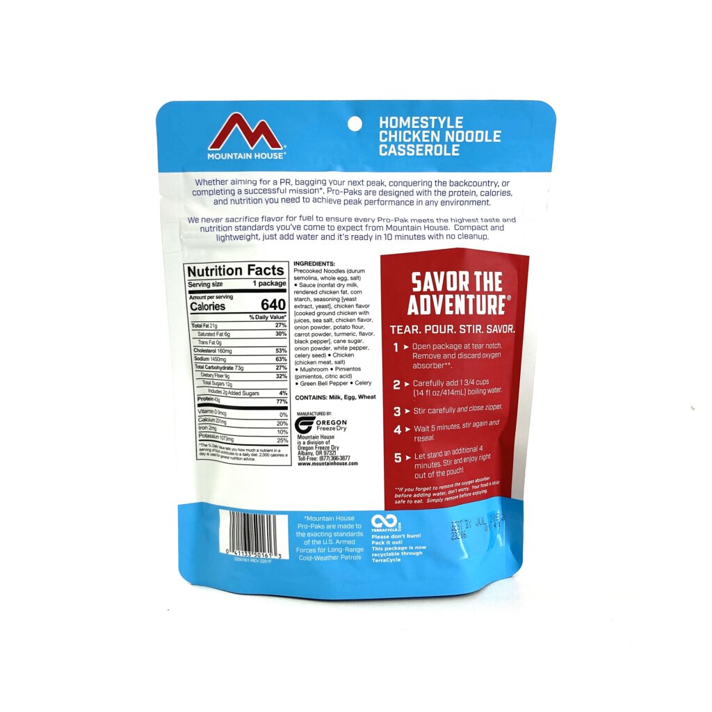 Mountain House ProPak Meal, Homestyle Chicken Noodle Casserole