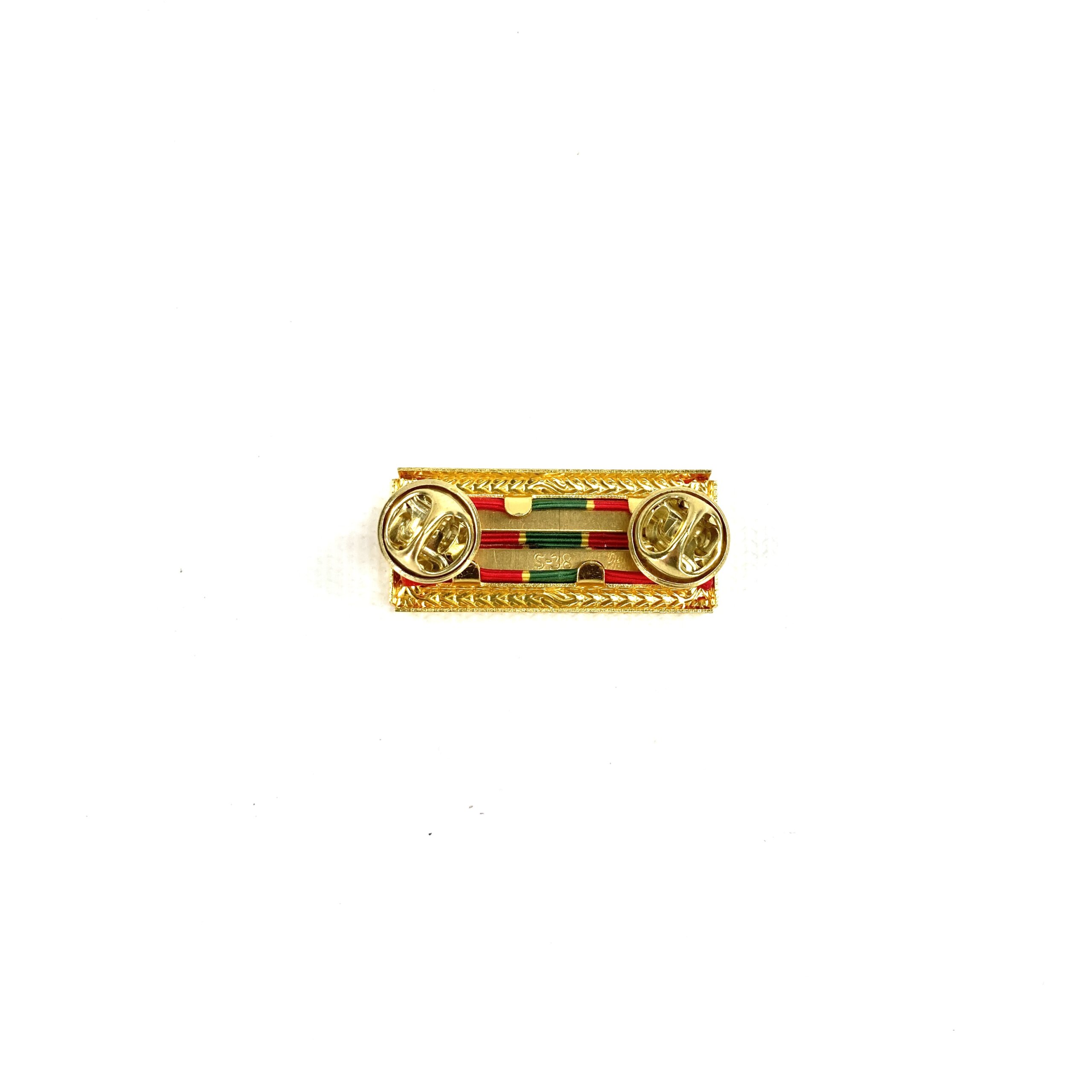 Red Ribbon With Gold Border Military