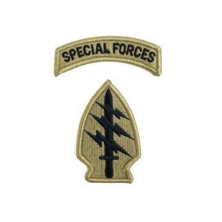 US Army Special Forces Patch and Tab, Hook & Loop