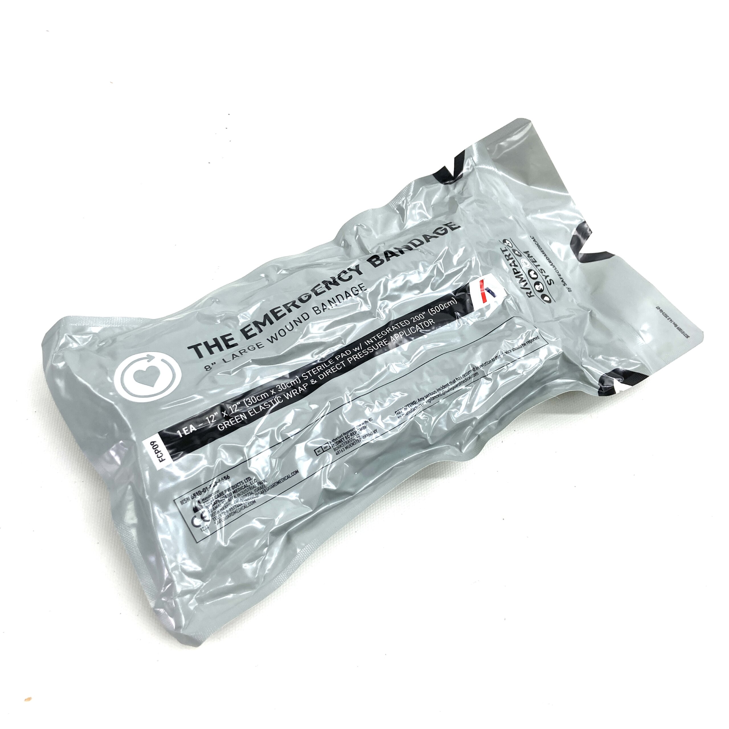 【裁断済み】外傷形成外科 Emergency Plastic Surgery Safeguard Medical 8 Inch Emergency Bandage - Venture Surplus