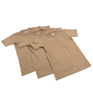 Soffe 100% Ringspun Cotton Military T-Shirts, Coyote Brown, 3 Pack