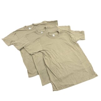 Soffe 100% Ringspun Cotton Military T-Shirts, Tan 499, 3 Pack