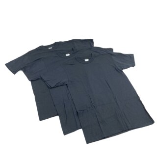 Soffe 50/50 Cotton Poly Military T-Shirt, Black, 3 Pack