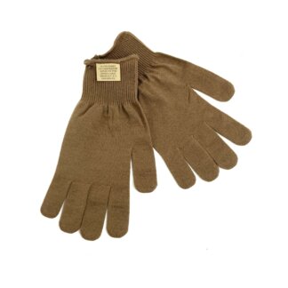 USGI Lightweight Cold Weather Glove Insert, Wool Blend, Coyote Brown