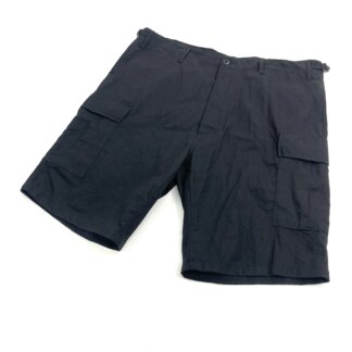 100% Cotton Ripstop BDU Shorts, Black