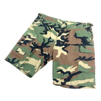 100% Cotton Ripstop BDU Shorts, Woodland Camo