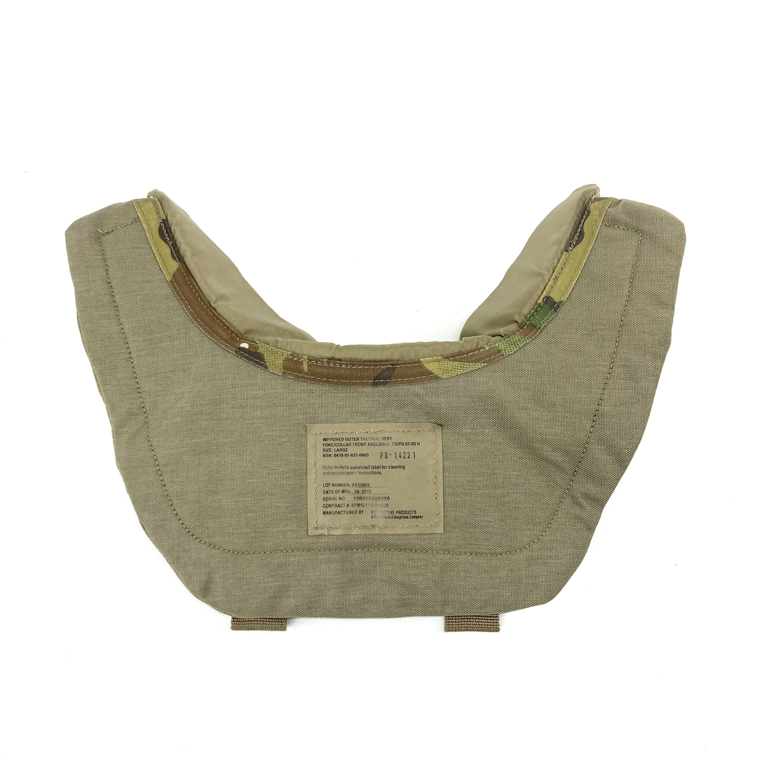 US Army Gen 4 IOTV Front Yoke & Collar Assembly, Multicam