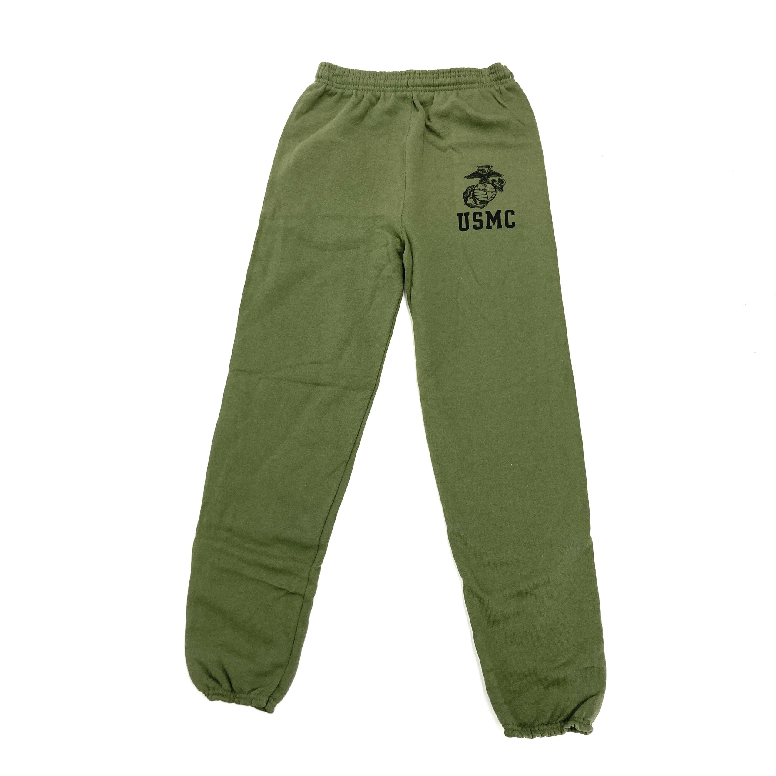 Soffe Classic Sweatpants, USMC Logo, Olive Drab - Venture Surplus