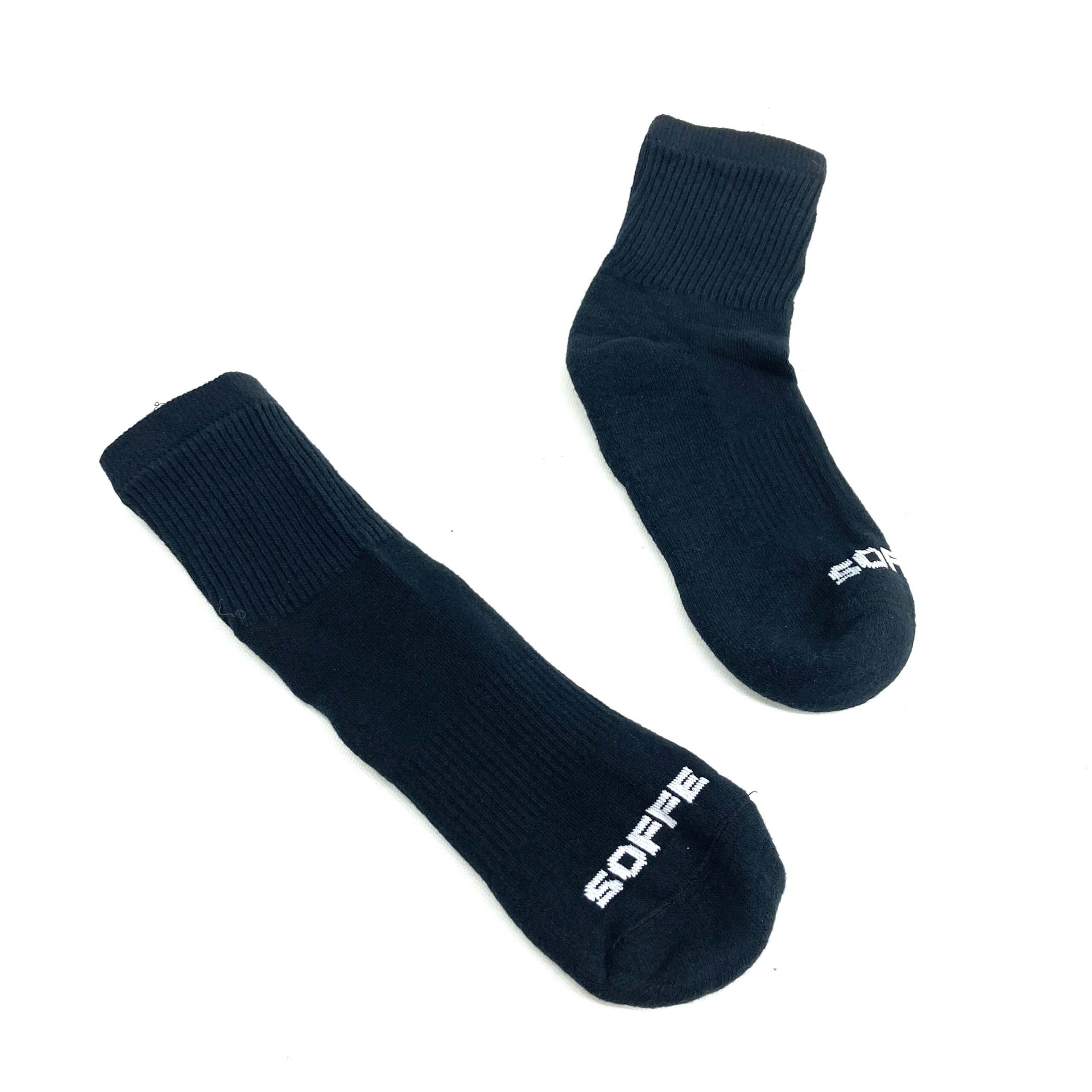 Soffe Everyday Crew Socks, 3 Pack, Black - Image 2