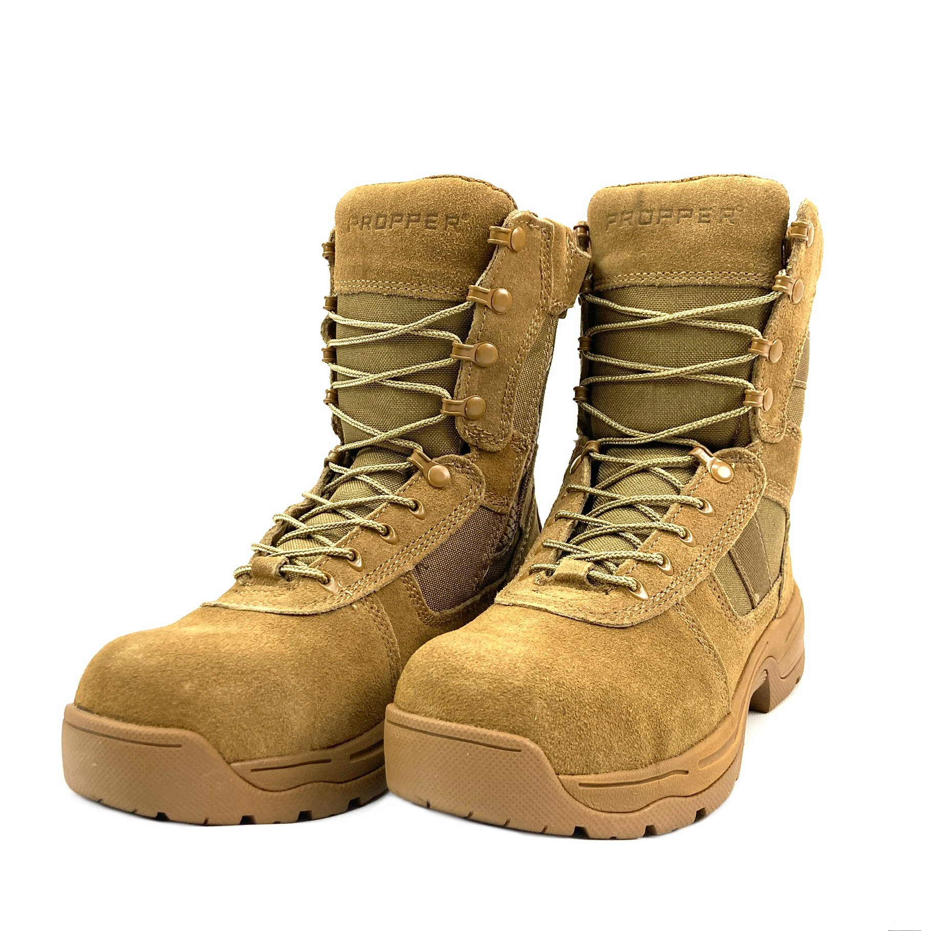 Propper Series 100 8 Inch Boots, Side Zip/ Composite Toe, Coyote