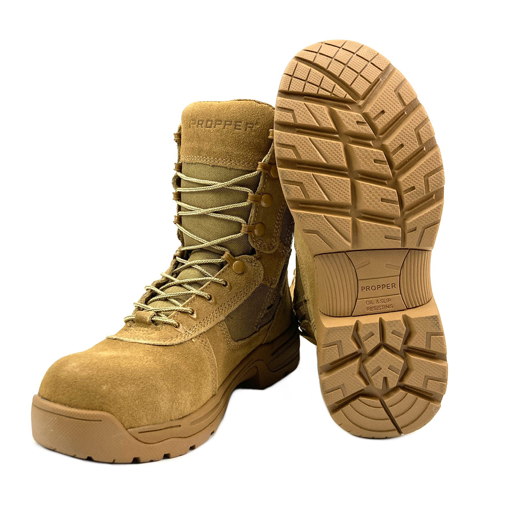 Propper Series 100 8 Inch Boots, Side Zip/ Composite Toe, Coyote
