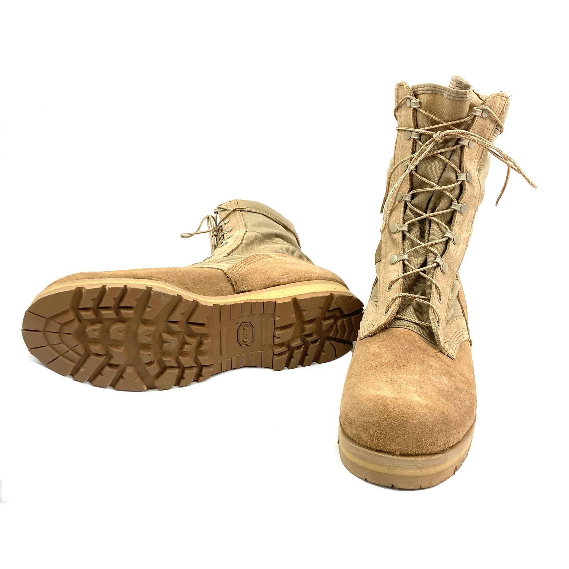 Vintage RO-SEARCH Combat Boots Mens 8W 8  W Hot Weather Desert Military Army Tan US Army Type 2 Hot Weather Combat Boots, Desert Tan  main image 2