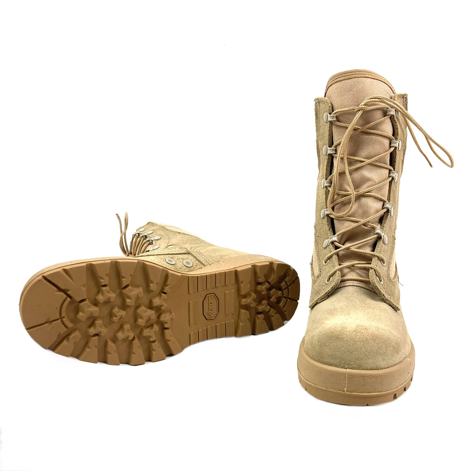 Wellco Deseret Tan HOT WEATHER FLAME RESISTANT VIBRAM SOLE COMBAT BOOT Size 5.5 Men main image 3
