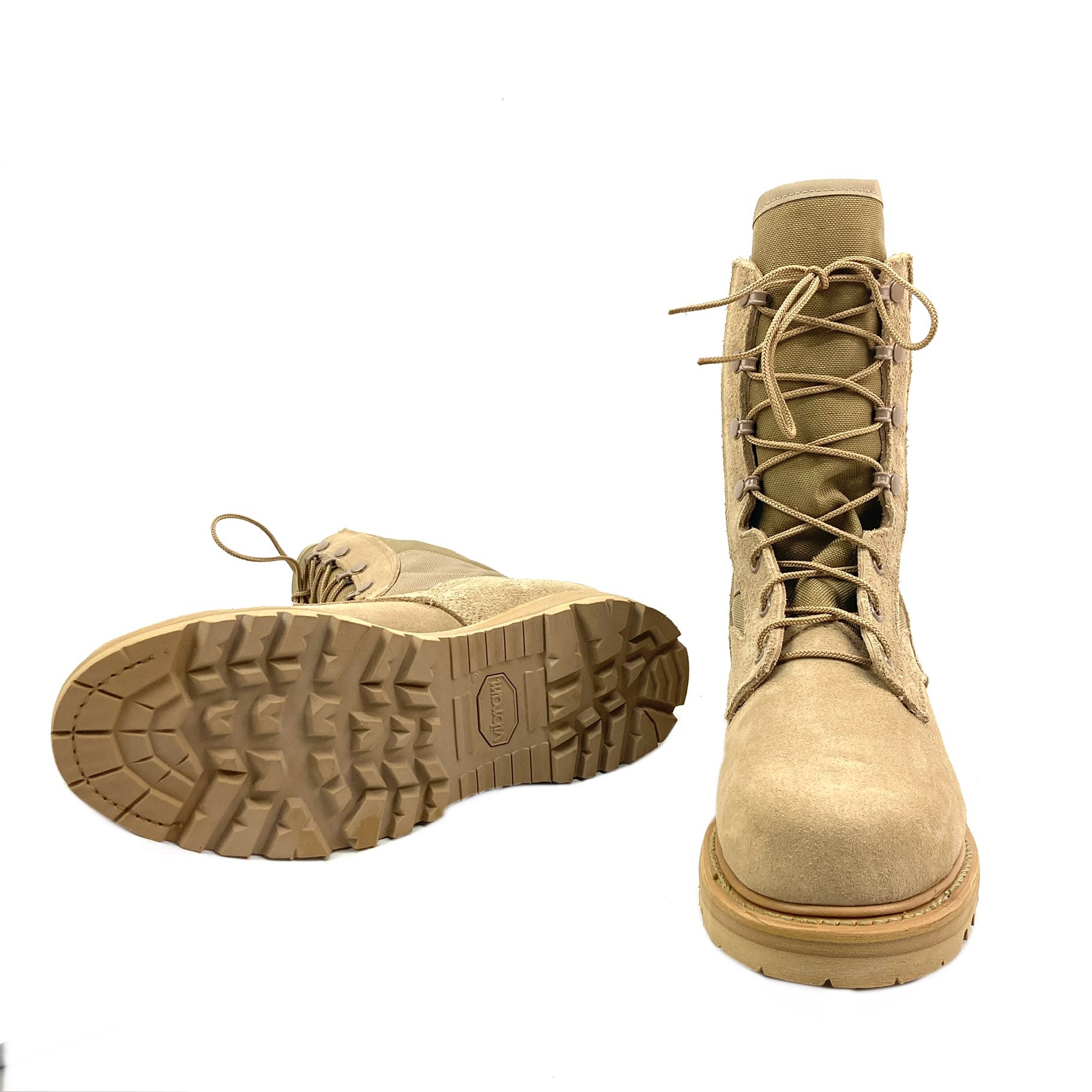 US Army Hot Weather Steel Toe Combat Boots, Desert Tan - Venture