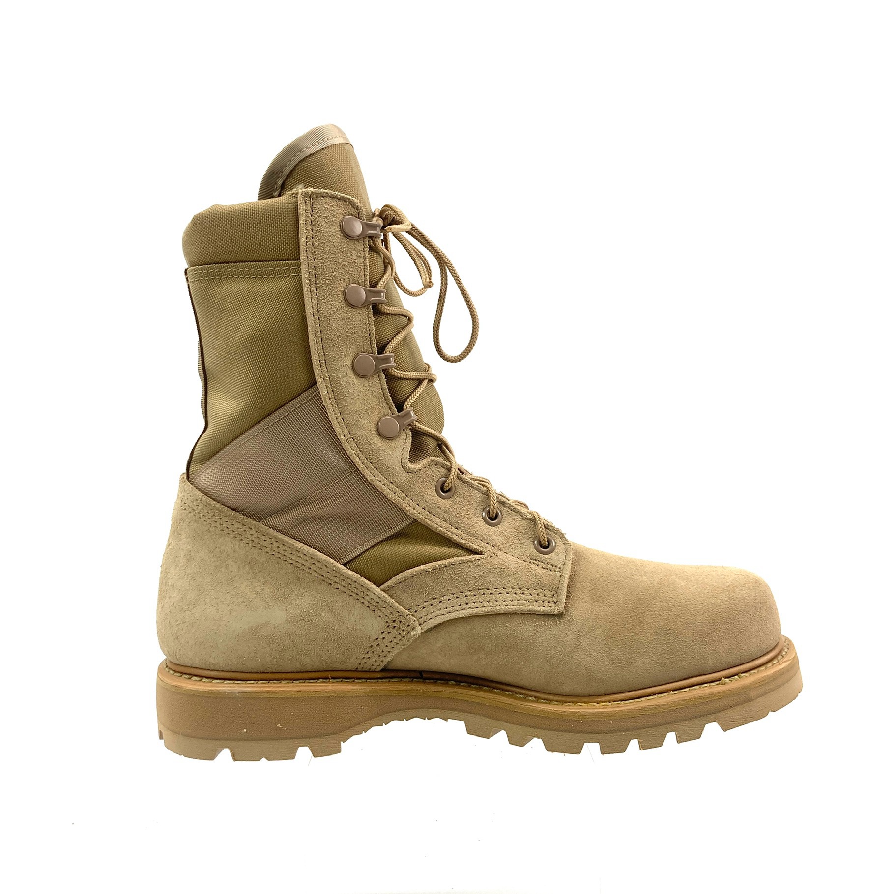 US Army Hot Weather Steel Toe Combat Boots, Desert Tan - Venture