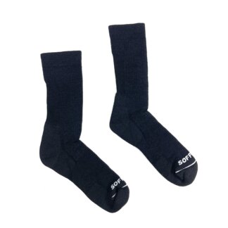 Soffe Shin Shield Boot Crew Socks, Black