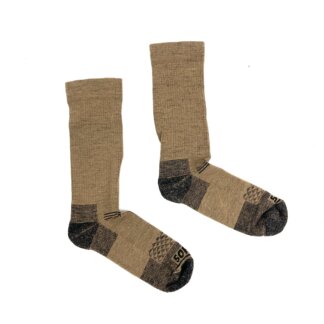 Soffe Frontline Boot Crew Socks, 2 Pack, Coyote Brown