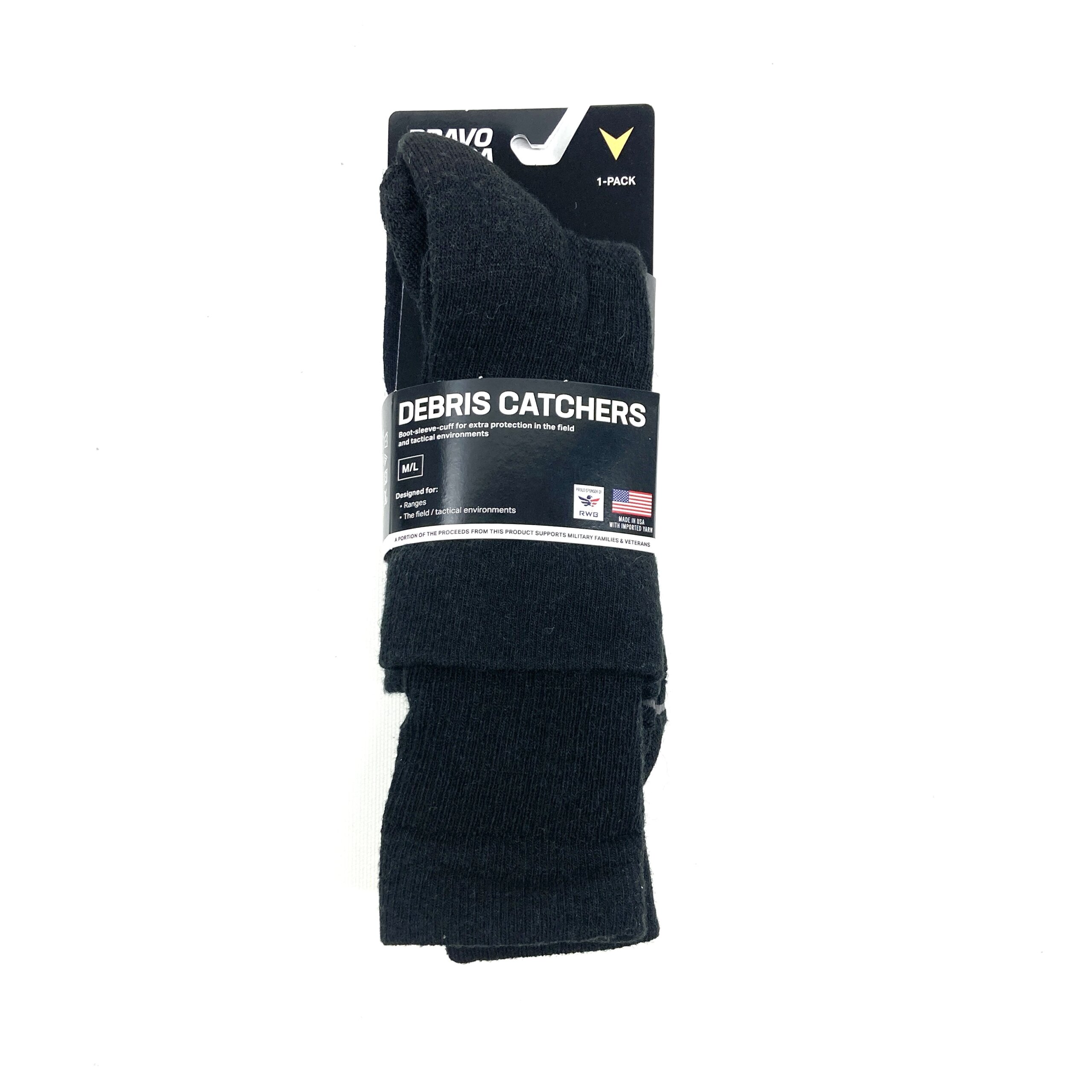 Bravo Sierra Debris Catcher Boot Socks, Black - Image 3
